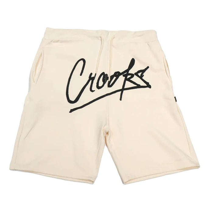 CROOKS & CASTLES WHITE SWEAT SHORTS
