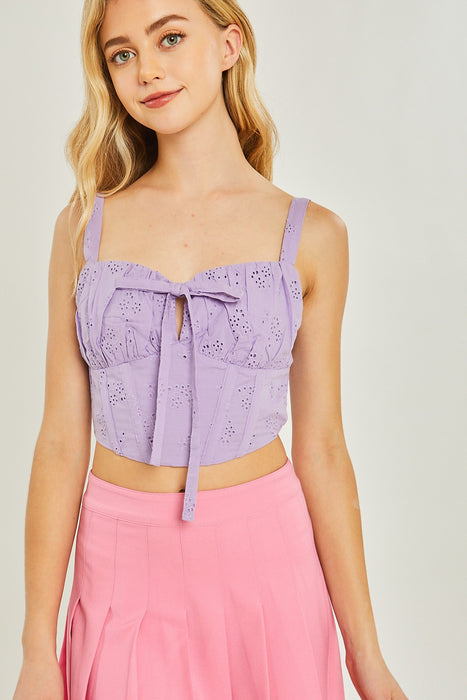 Woven Crop Tank