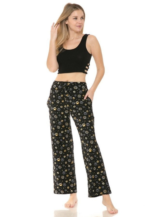 Dog Paws Print Soft Pajamas