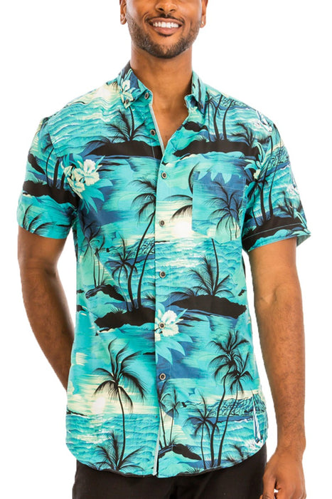 HAWAIIAN BUTTON DOWN SHIRT (7053)