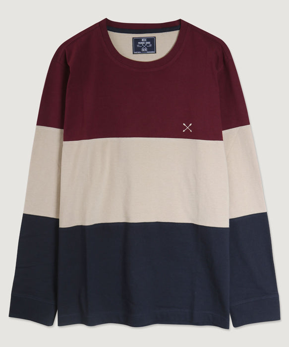 Long Sleeve Color Block Crew