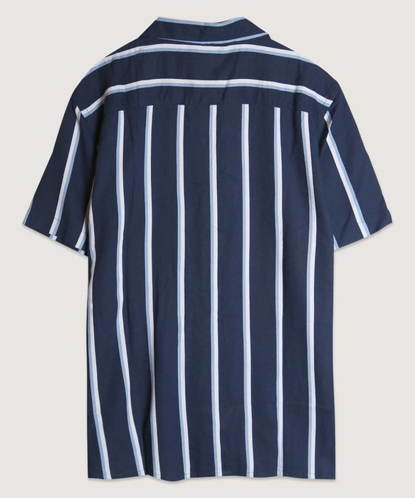 Two Tone Stripe Camp Shirt