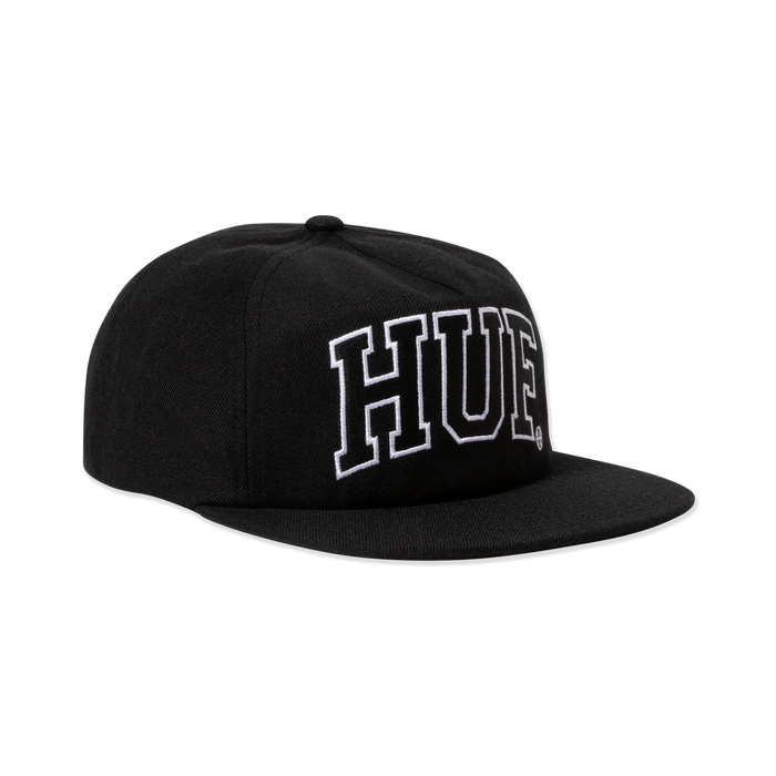 HUF ARCH LOGO BLACK SNAPBACK HAT