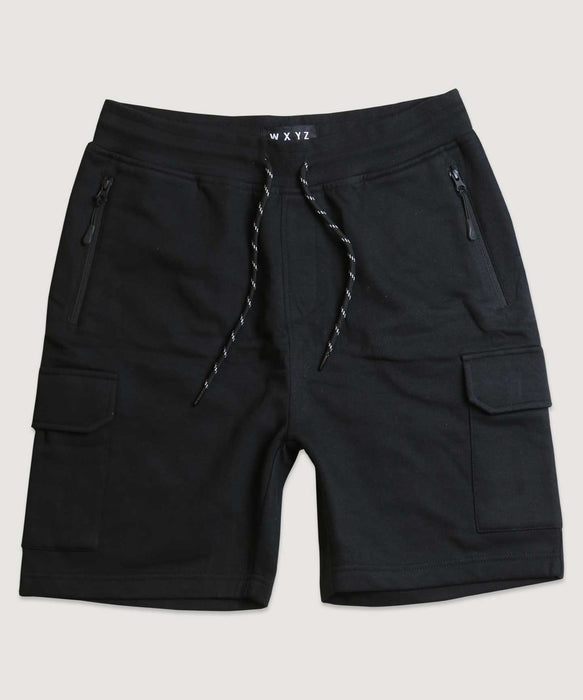 Drawstring Fleece Cargo Shorts