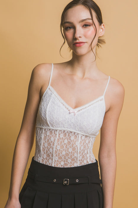 Lace Slim-Fit Bodysuit