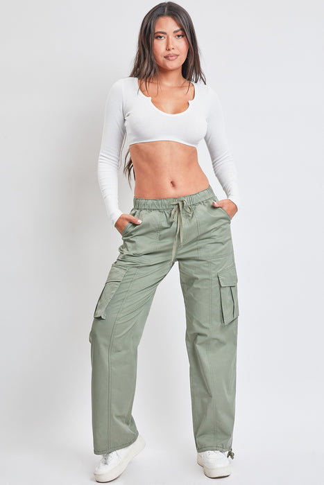 Junior Mid Rise Pull On Cargo Pants
