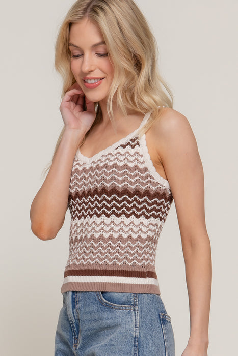 MULTI COLOR CAMI SPRING SWEATER
