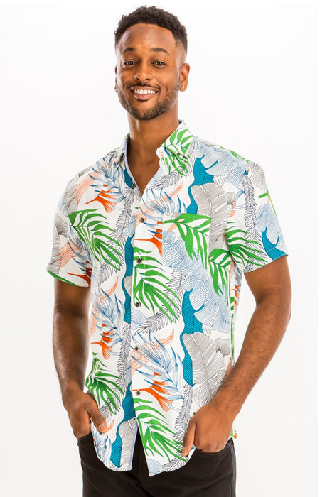 HAWAIIAN BUTTON DOWN SHIRT (7048)
