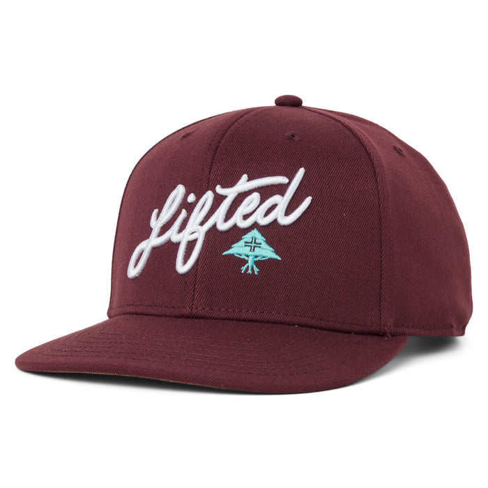LIFTED SNAPBACK BURGUNDY HAT