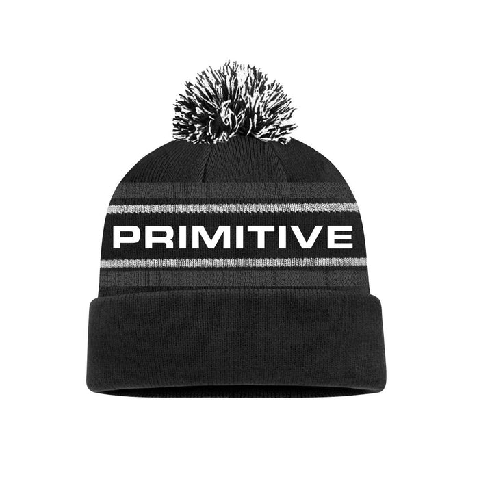 EURO POM BLACK BEANIE