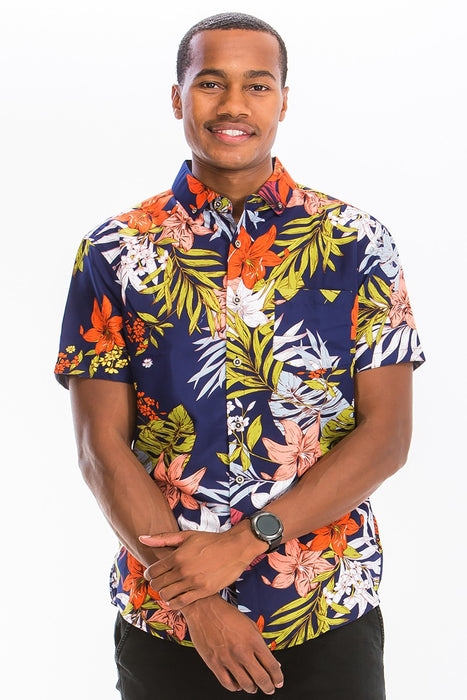 HAWAIIAN BUTTON DOWN SHIRT (7028)
