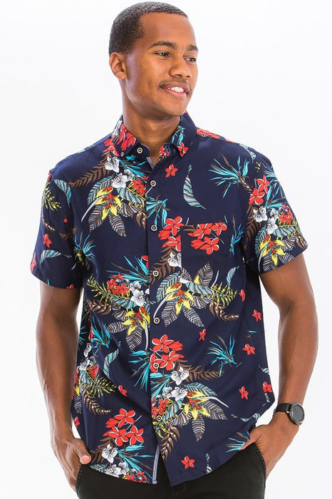 HAWAIIAN BUTTON DOWN SHIRT (7026)