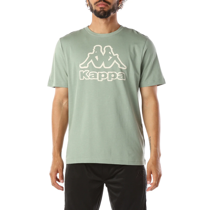 KAPPA LOGO CABAL GREEN TEE - FRONT VIEW