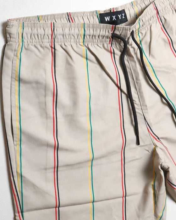 Multicolor Stripe Sand Drawstring Shorts