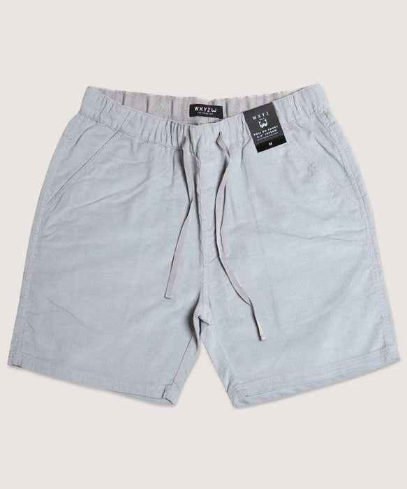 Corduroy Drawstring Light Grey Shorts