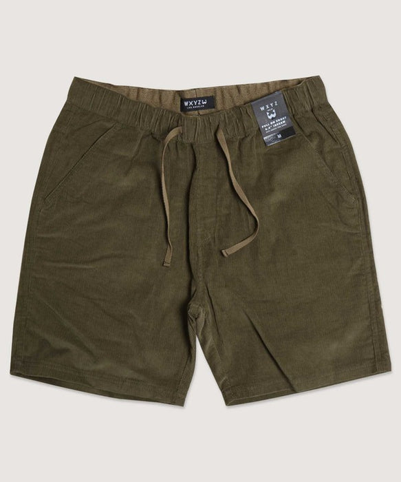 Corduroy Drawstring Warm Olive Shorts