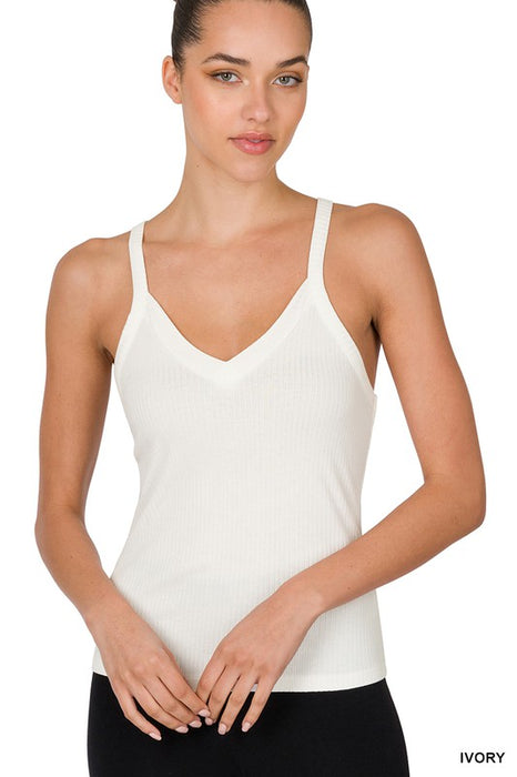 RIBBED CROP CAMI