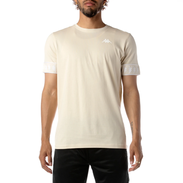 KAPPA 222 BANDA NIJI 2 BEIGE TEE - FRONT VIEW
