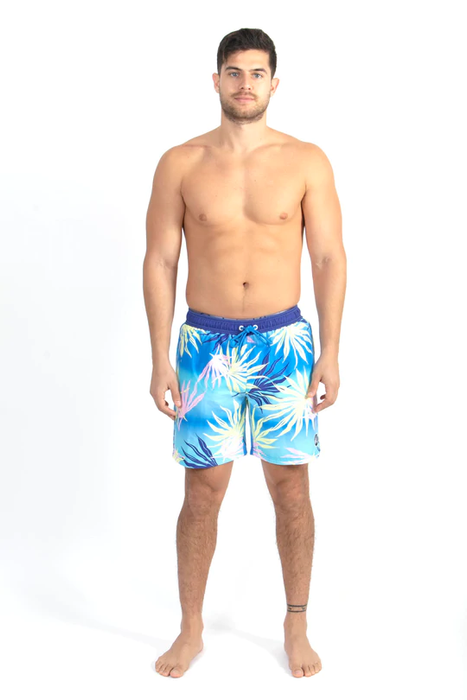 Tropical Forest - 17" Elastic Waist Volley Short