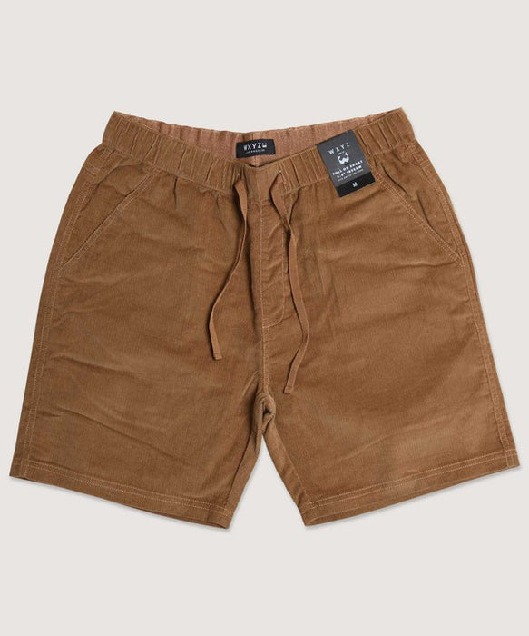 Corduroy Drawstring Tobacco Shorts