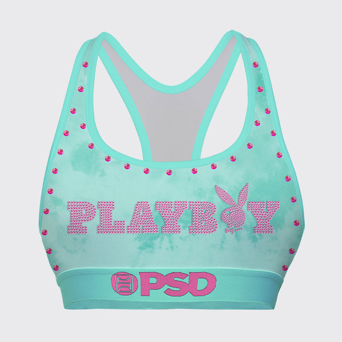 BUNNY Y2K TEAL SPORTS BRA
