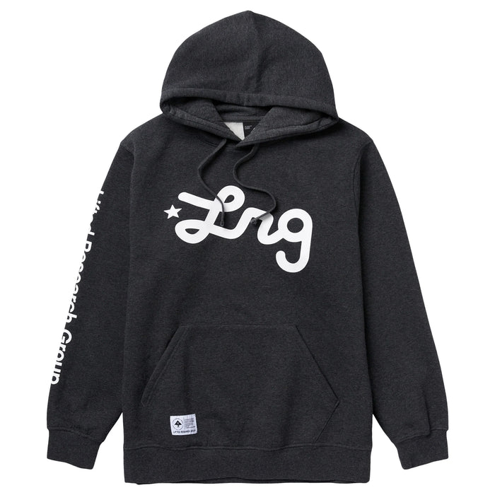 LIFTED SCRIPT CHARCOAL PULLOVER HOODIE