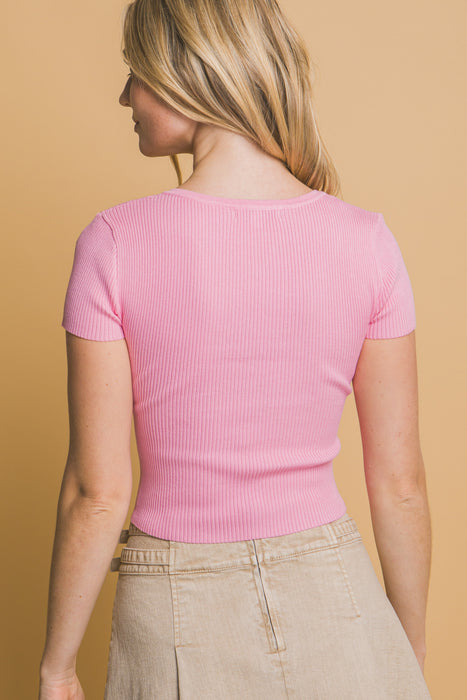 Knit Snap Button Top