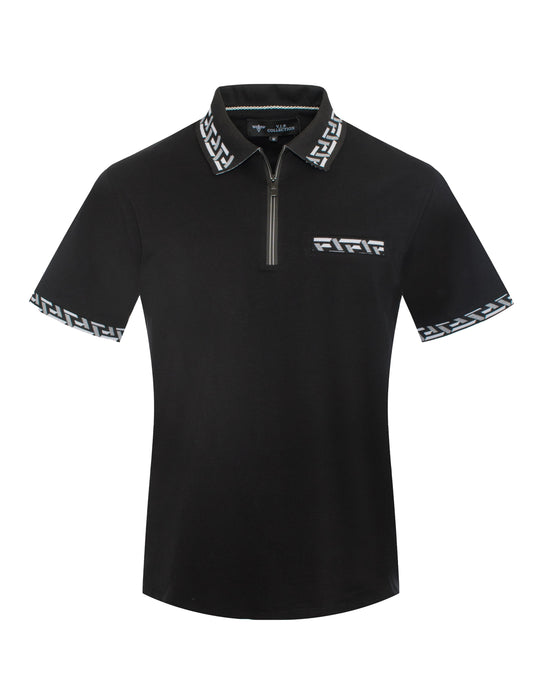 Zipper Polo Black