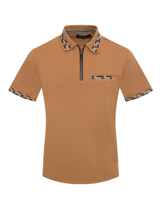 Zipper Polo Khaki