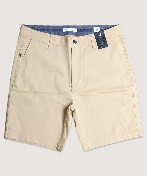 Flat Front Button Shorts