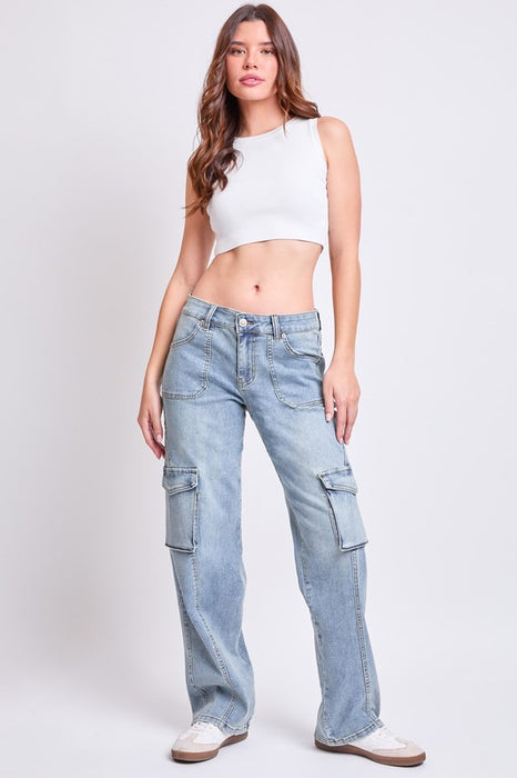 Mid Rise Skater Straight Leg Cargo Jeans