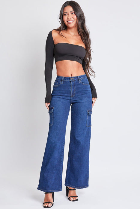 High Rise Skater Cargo Wide Leg Jeans