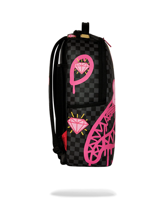 SPRAYGROUND PINK PANTHER DIAMOND SHARK BACKPACK