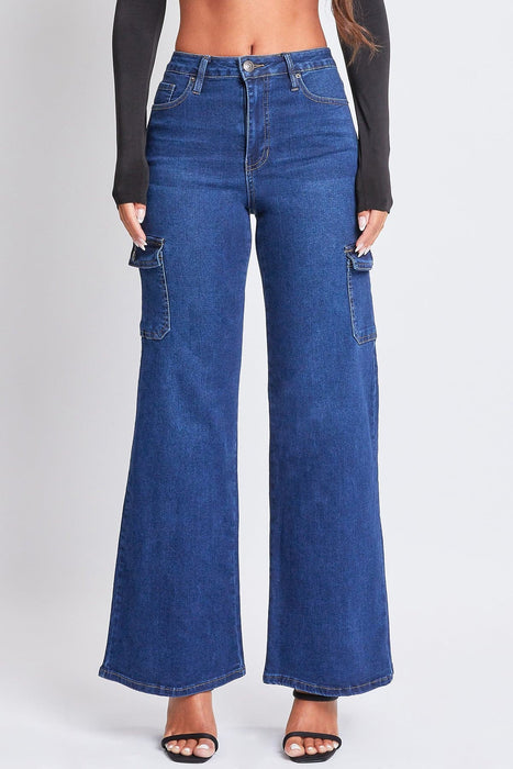 High Rise Skater Cargo Wide Leg Jeans