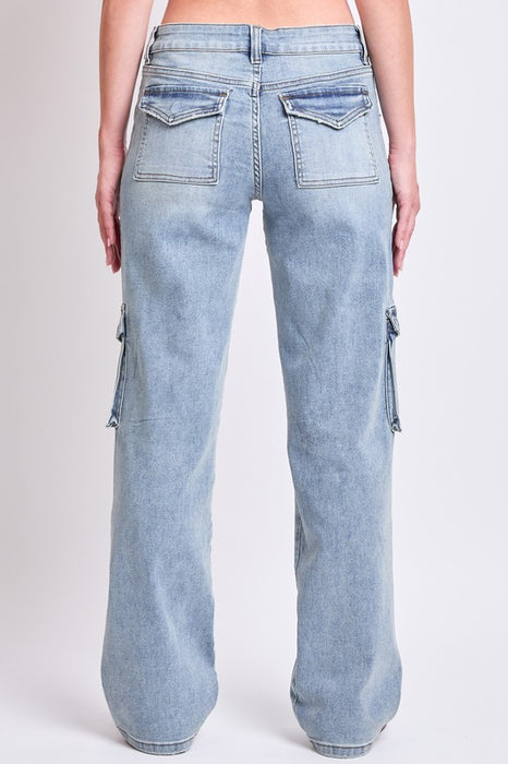 Mid Rise Skater Straight Leg Cargo Jeans