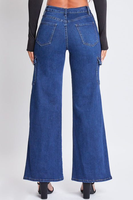 High Rise Skater Cargo Wide Leg Jeans