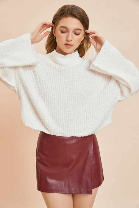 Mock Neck Oversized Sweater
