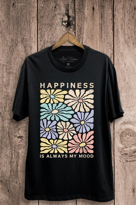 Happiness Is Always My Mood Graphic Top