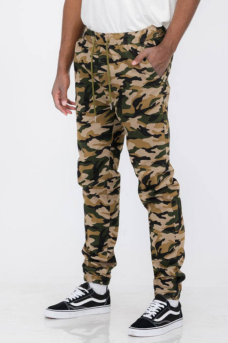 Solid Stretch Cargo Jogger