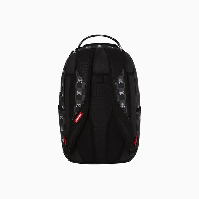 SPRAYGROUND GRAY PEEKING CHARACTER CHECK BACKPACK