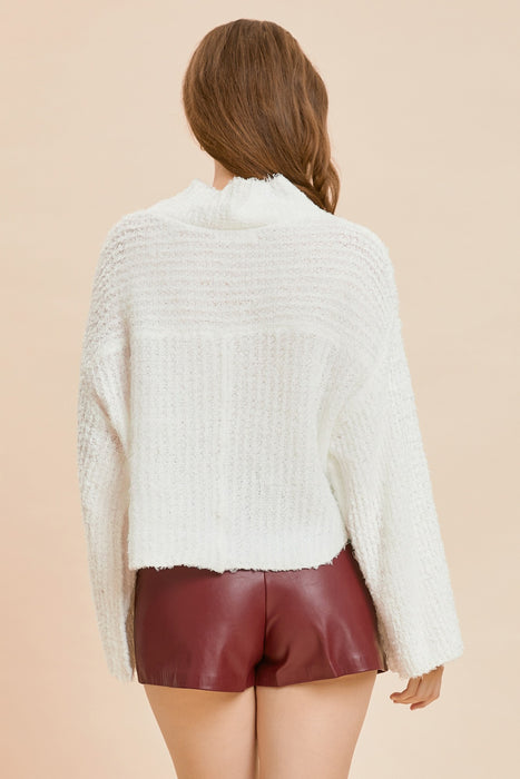 Mock Neck Oversized Sweater