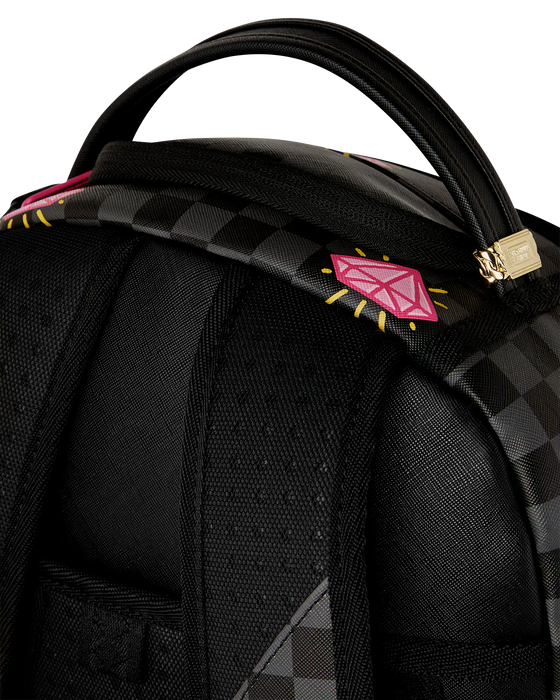 SPRAYGROUND PINK PANTHER DIAMOND SHARK BACKPACK