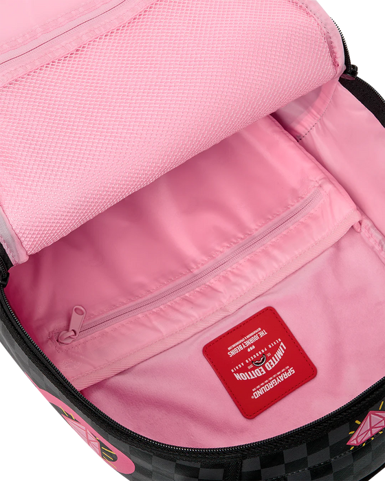 SPRAYGROUND PINK PANTHER DIAMOND SHARK BACKPACK