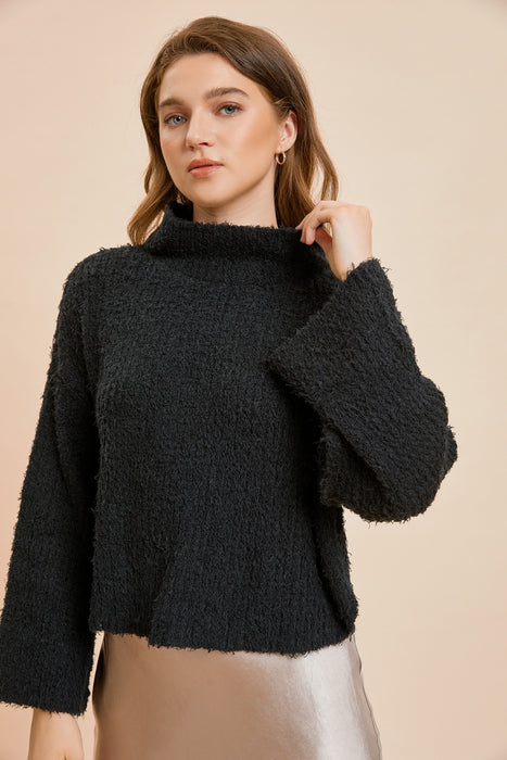 Mock Neck Oversized Sweater