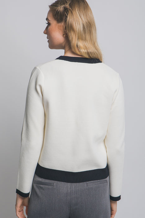 Knitted Cardigan With Jewel Buttons