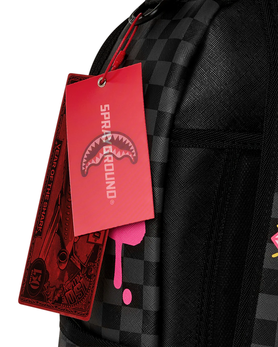 SPRAYGROUND PINK PANTHER DIAMOND SHARK BACKPACK
