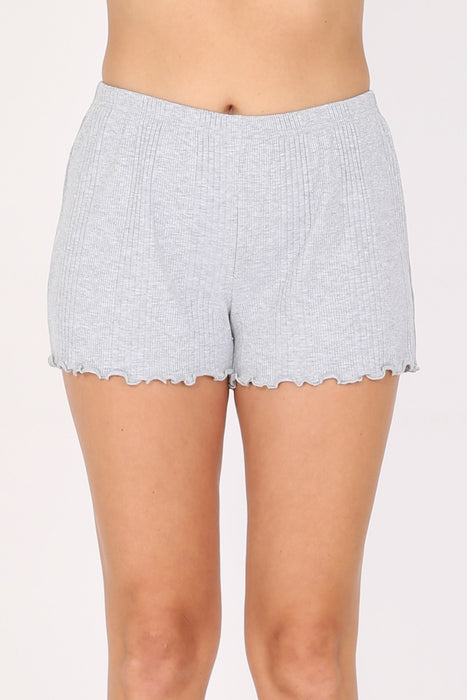Variegated Rib Lettuce Edge Shorts