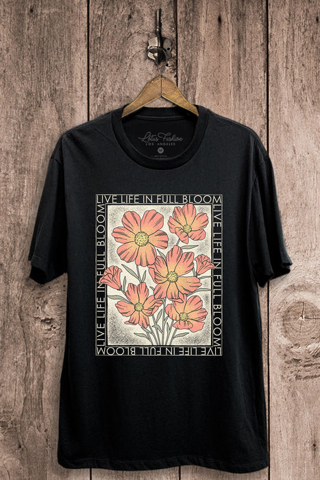 Live Life In Full Bloom Graphic Top