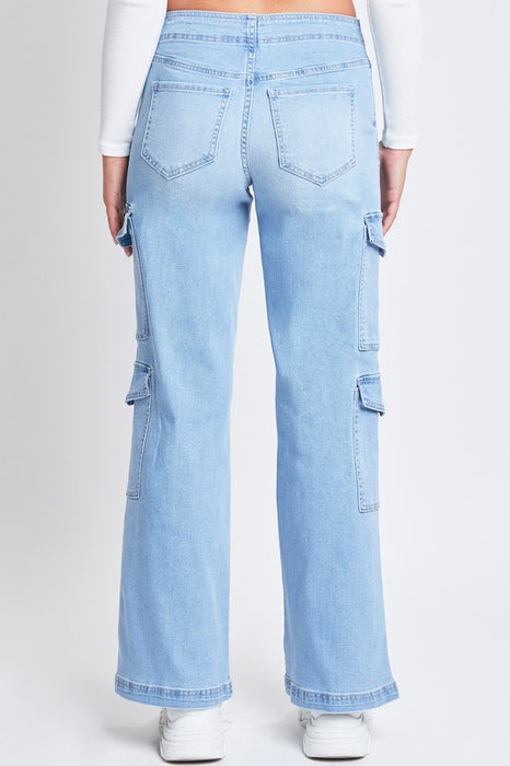 Junior Wide Leg Double Cargo Pockets Jean