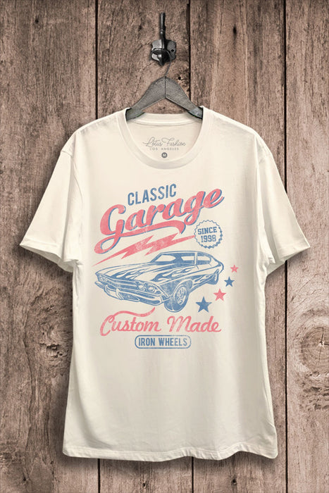 Classic Car Garage Graphic Top